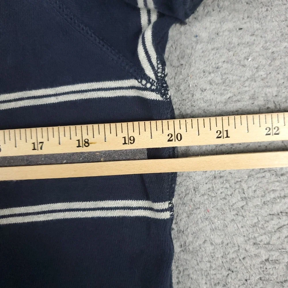 Abercrombie Fitch Polo Shirt Boys XL Blue Striped Short Sleeve Muscle Fit Kids